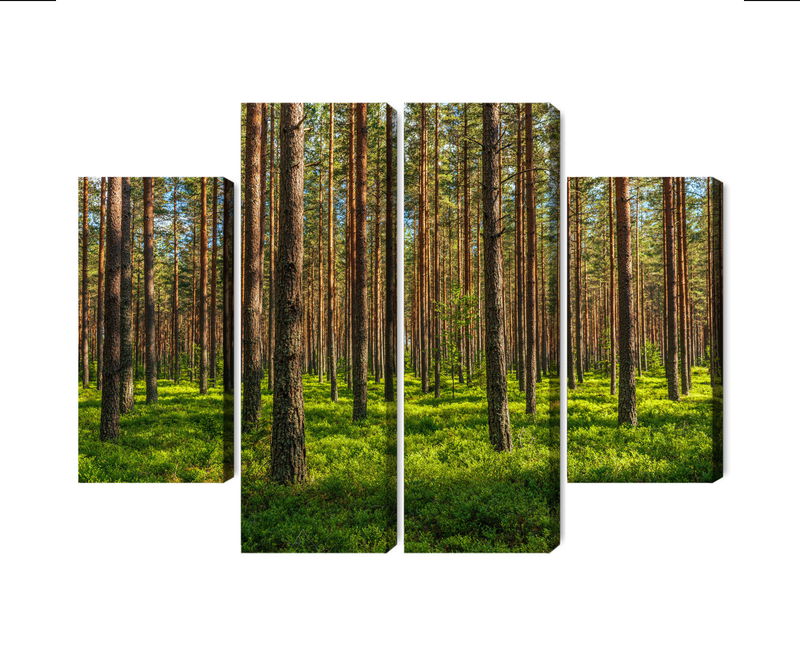 Ljuddämpande tavla - 3d pine forest