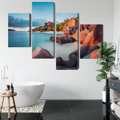 Ljuddämpande tavla - Beach in seychelles