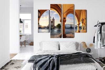 Ljuddämpande tavla - View of Kraków at sunset