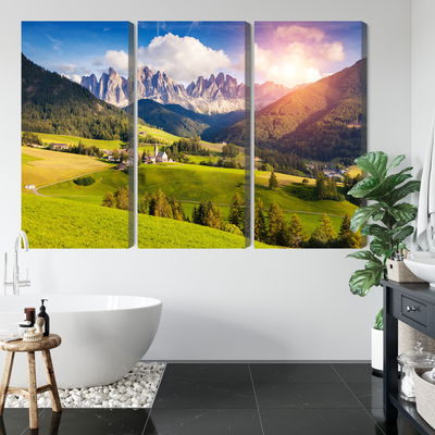 Ljuddämpande tavla - Sunny day in the mountains