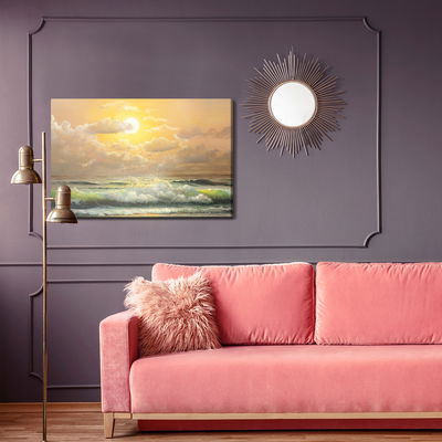Ljuddämpande tavla - The sun and clouds over