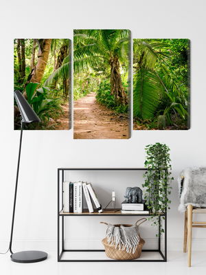 Ljuddämpande tavla - Path in a tropical 3d forest