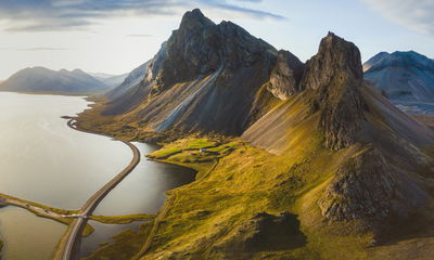 Ljuddämpande tavla - 3d aerial view of icelandic