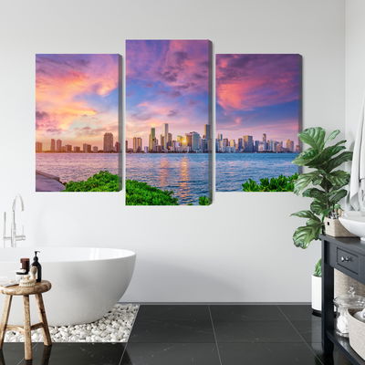 Ljuddämpande tavla - Panorama of miami during