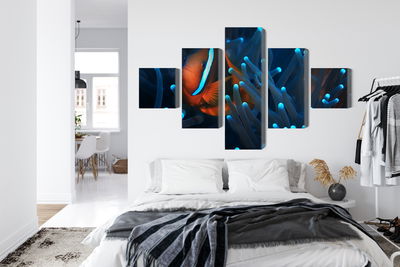 Ljuddämpande tavla - Clownfish in a 3d anemone