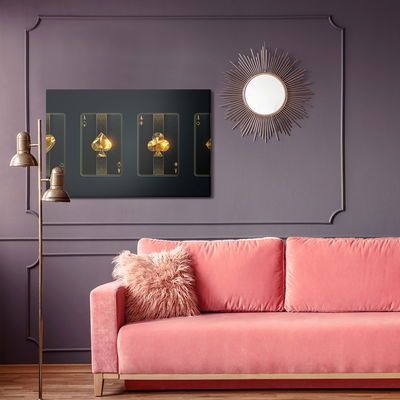 Ljuddämpande tavla - Black poker cards