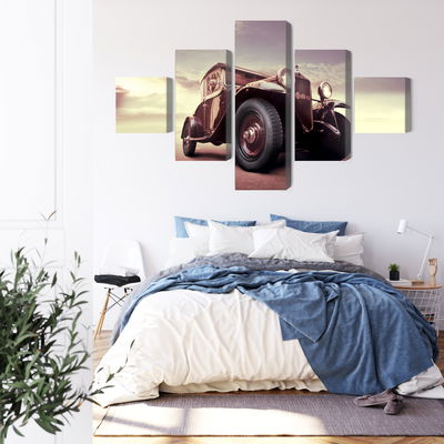 Ljuddämpande tavla - Vintage car with a 3d effect