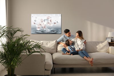 Ljuddämpande tavla - Magnolia flowers and 3d