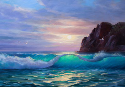 Ljuddämpande tavla - The sea at dawn