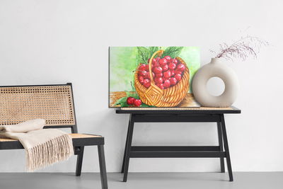 Ljuddämpande tavla - A basket of cherries