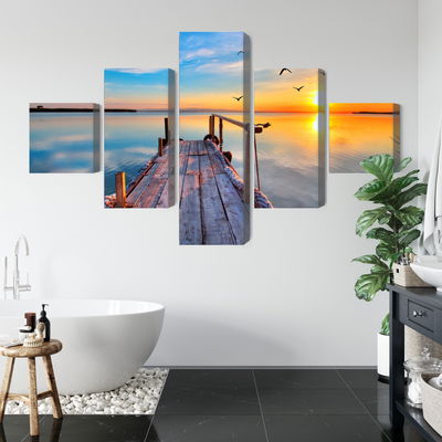 Ljuddämpande tavla - West by the lake