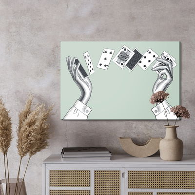 Ljuddämpande tavla - Female hands with playing