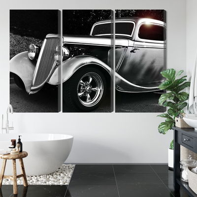 Ljuddämpande tavla - Vintage style hot rod car