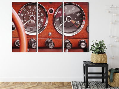 Ljuddämpande tavla - Counters in a retro car