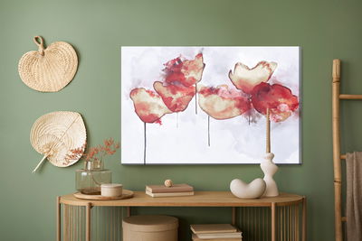 Ljuddämpande tavla - Abstract poppy flowers