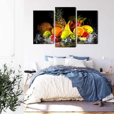 Ljuddämpande tavla - Fruit with a splash of water