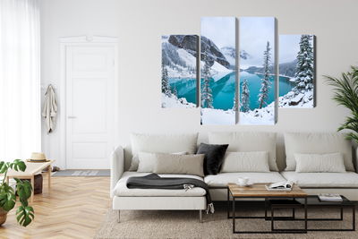 Ljuddämpande tavla - Moraine Lake in winter