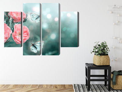 Ljuddämpande tavla - Delicate flowers and 3d