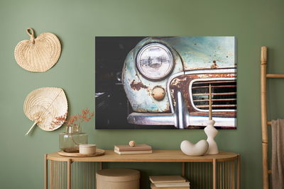 Ljuddämpande tavla - Front of an old vintage car