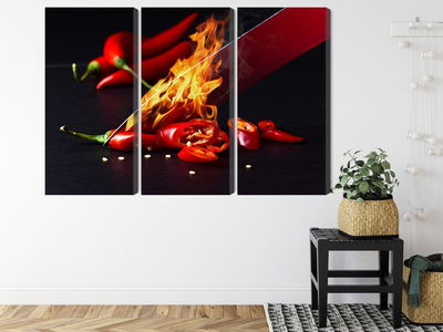 Ljuddämpande tavla - Burning knife