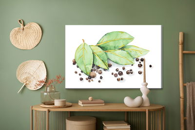 Ljuddämpande tavla - Bay leaves with spices