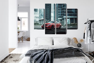 Ljuddämpande tavla - Red car on a background