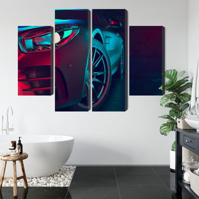 Ljuddämpande tavla - Front of a 3d sports car