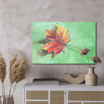 Ljuddämpande tavla - Autumn maple leaf painted