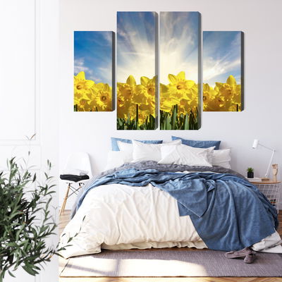 Ljuddämpande tavla - 3d daffodils field