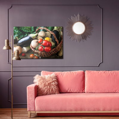 Ljuddämpande tavla - A basket of vegetables