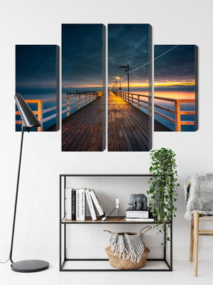 Ljuddämpande tavla - Evening view of the wooden