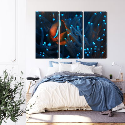 Ljuddämpande tavla - Clownfish in a 3d anemone