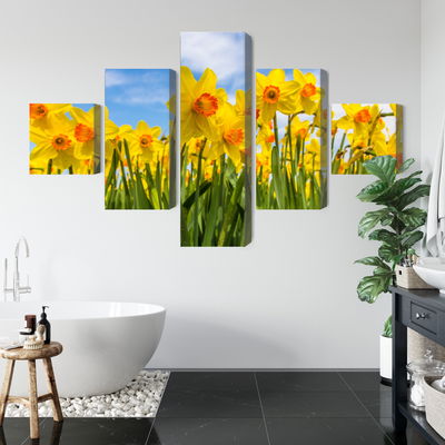 Ljuddämpande tavla - Daffodil field 3d