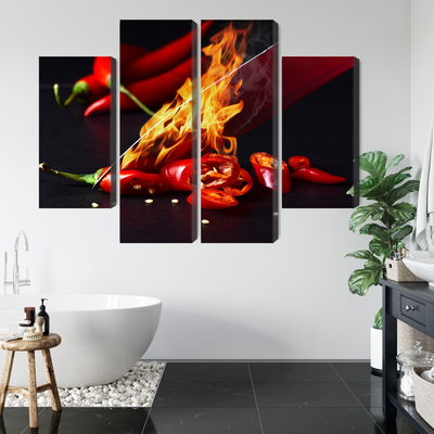 Ljuddämpande tavla - Burning knife