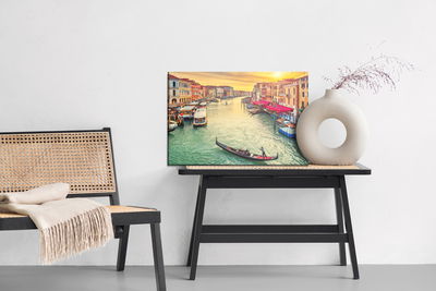 Ljuddämpande tavla - Boats in venice
