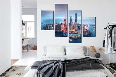 Ljuddämpande tavla - Shanghai panorama at night