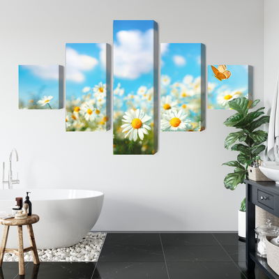 Ljuddämpande tavla - 3d daisy field