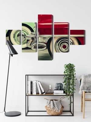 Ljuddämpande tavla - Stylish vintage car wheels