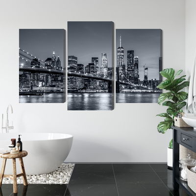 Ljuddämpande tavla - Panorama of New York at night