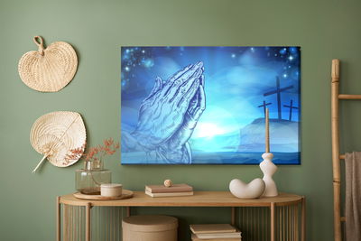 Ljuddämpande tavla - Three crosses on the hill