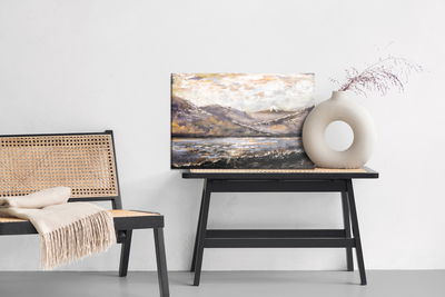 Ljuddämpande tavla - Abstract mountain landscape