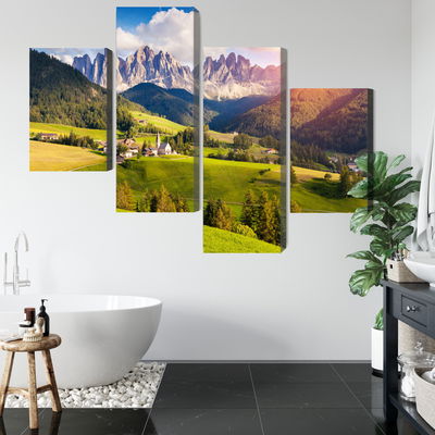 Ljuddämpande tavla - Sunny day in the mountains