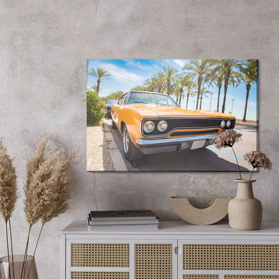 Ljuddämpande tavla - Orange american car