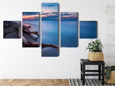 Ljuddämpande tavla - The sea landscape at evening