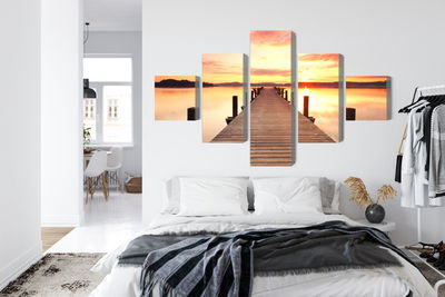 Ljuddämpande tavla - Sunset on the pier