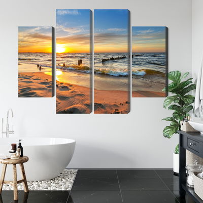 Ljuddämpande tavla - Baltic sea at sunset