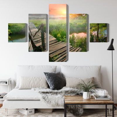 Ljuddämpande tavla - Meadow at dawn