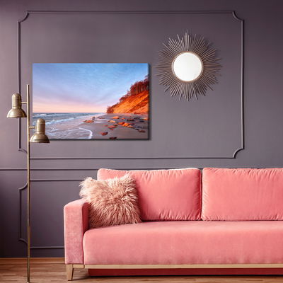 Ljuddämpande tavla - Cliffs on the polish beach