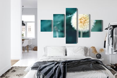 Ljuddämpande tavla - Dandelion flower close up 3d