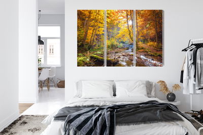 Ljuddämpande tavla - 3d autumn forest landscape